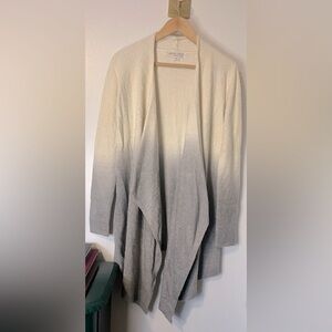 Barefoot Dreams Bamboo Chic Lite Ombre Ivory‎ Gray Waterfall Front Cardigan S/M
